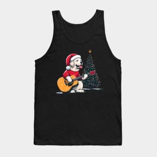 Labrador Retriever Playing Guitar Christmas Tank Top